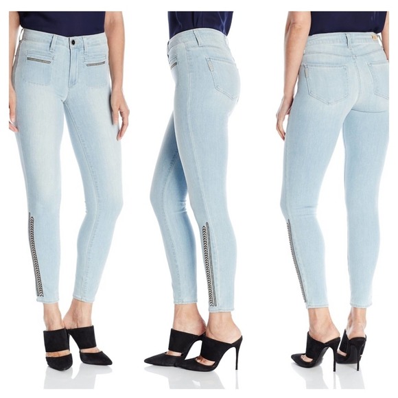 PAIGE Denim - Paige Hoxton Ankle Jeans, Baylee Embroidery